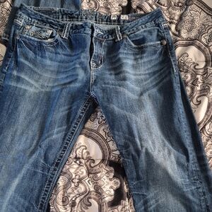 Miss Me Dark Blue Straight Leg Jeans